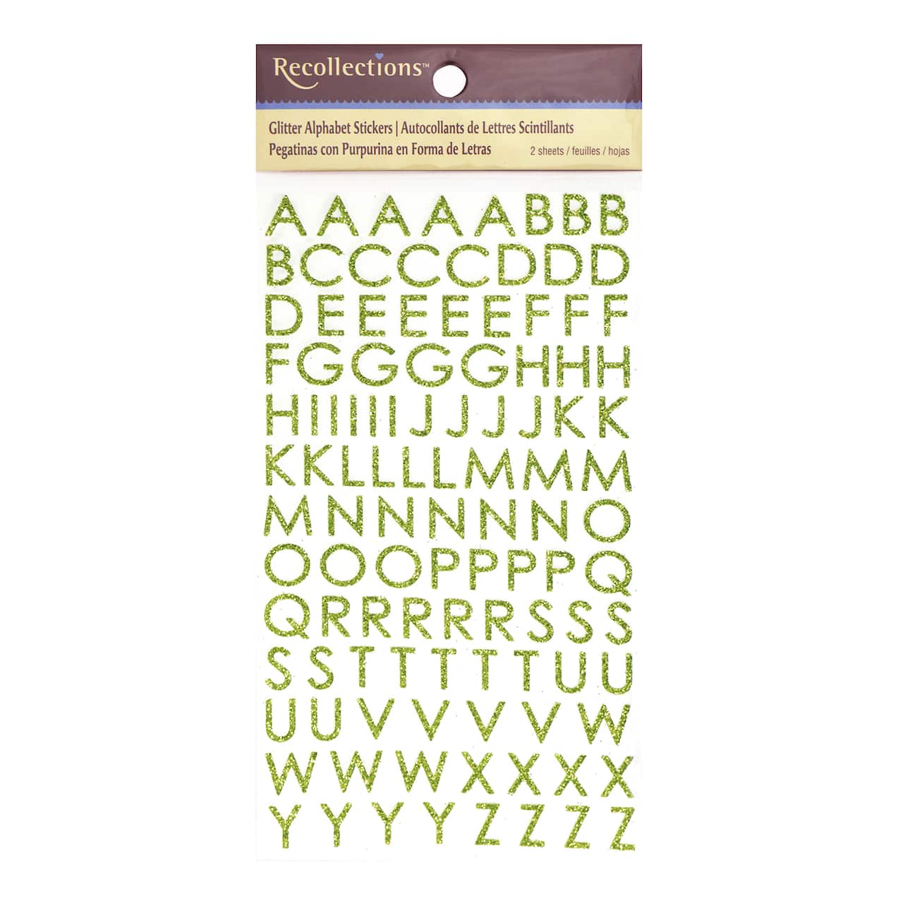 12 Pack: Glitter Block Alphabet Stickers by Recollections™